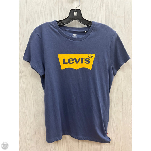 Top Short Sleeve By Levis In Blue, Size: M