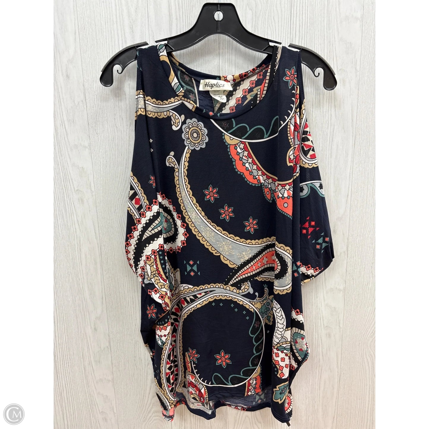 Top Short Sleeve By Clothes Mentor In Navy, Size: M