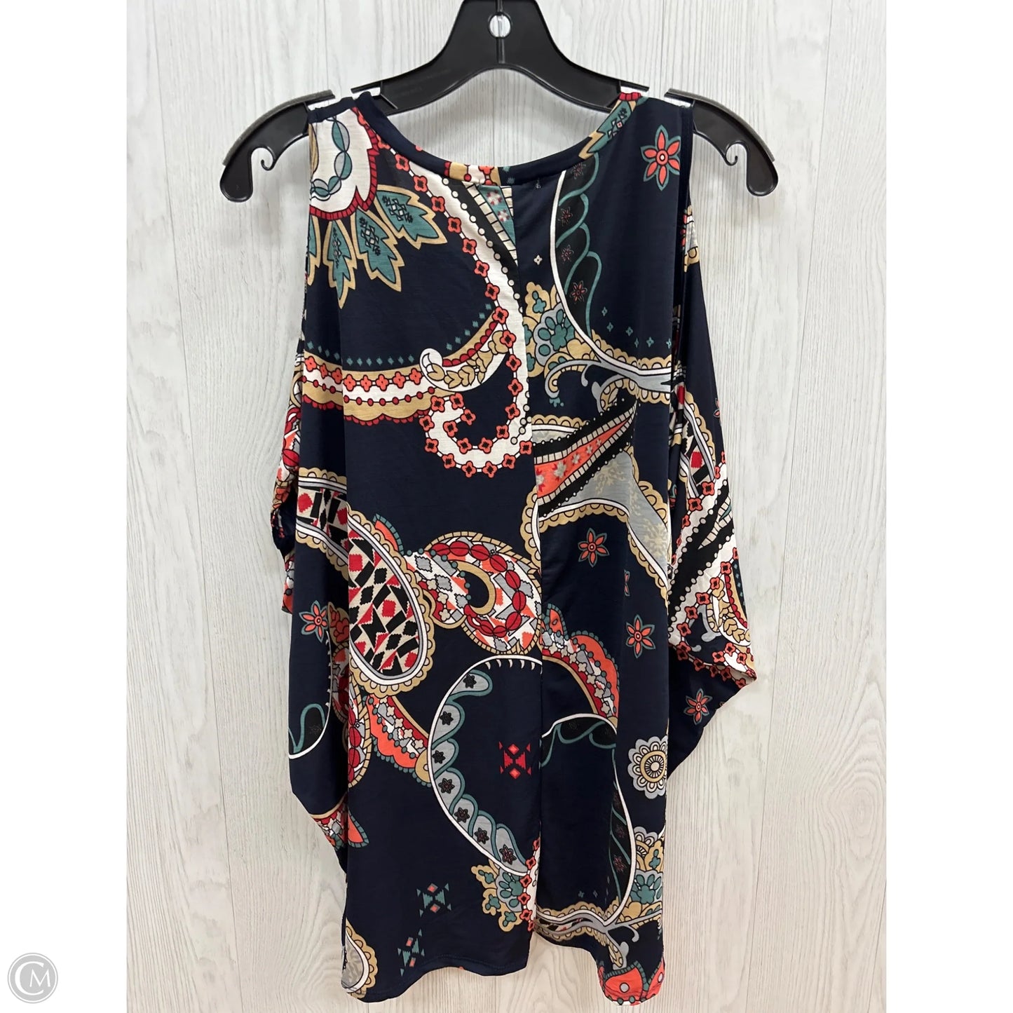 Top Short Sleeve By Clothes Mentor In Navy, Size: M