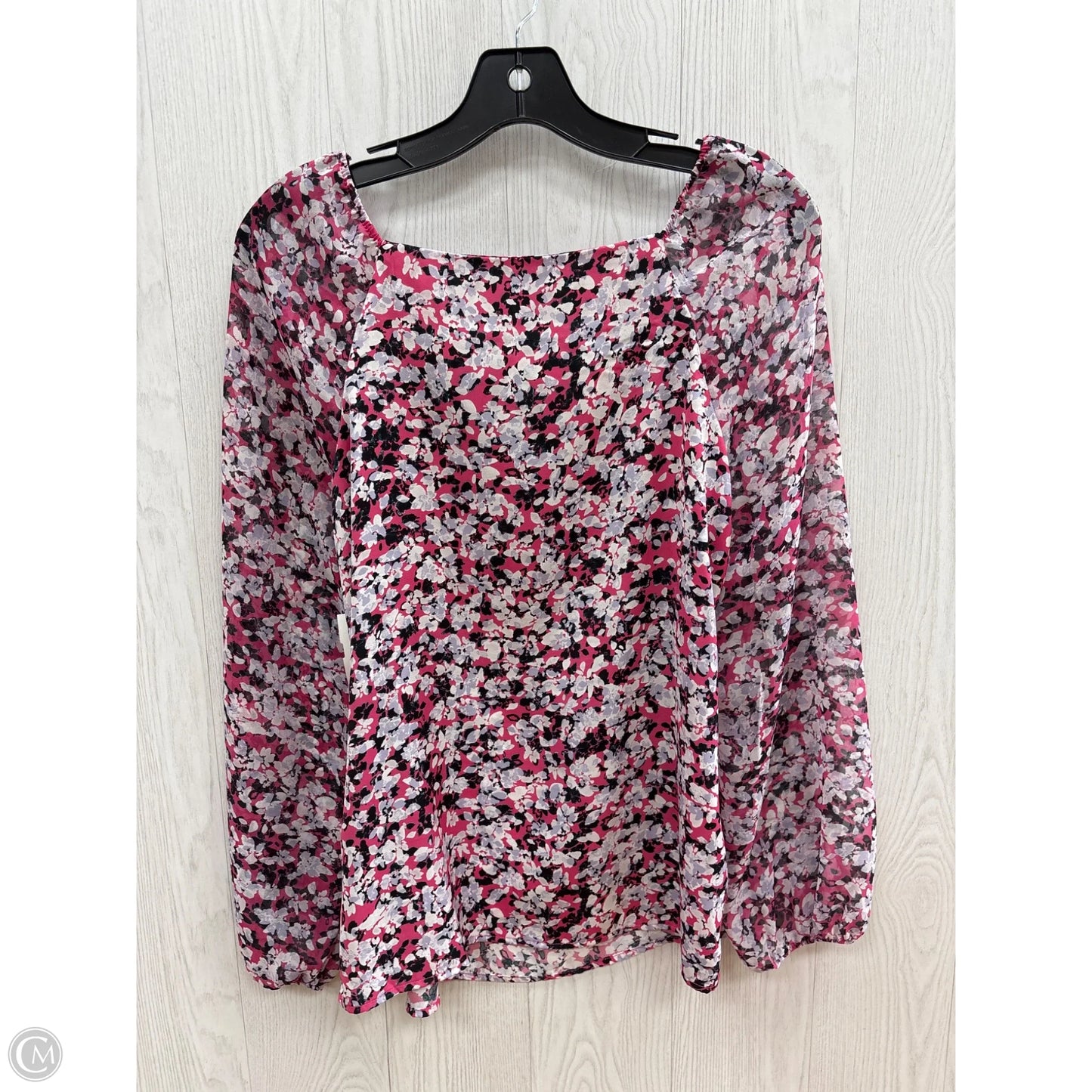 Top Long Sleeve By Apt 9 In Flowered, Size: S