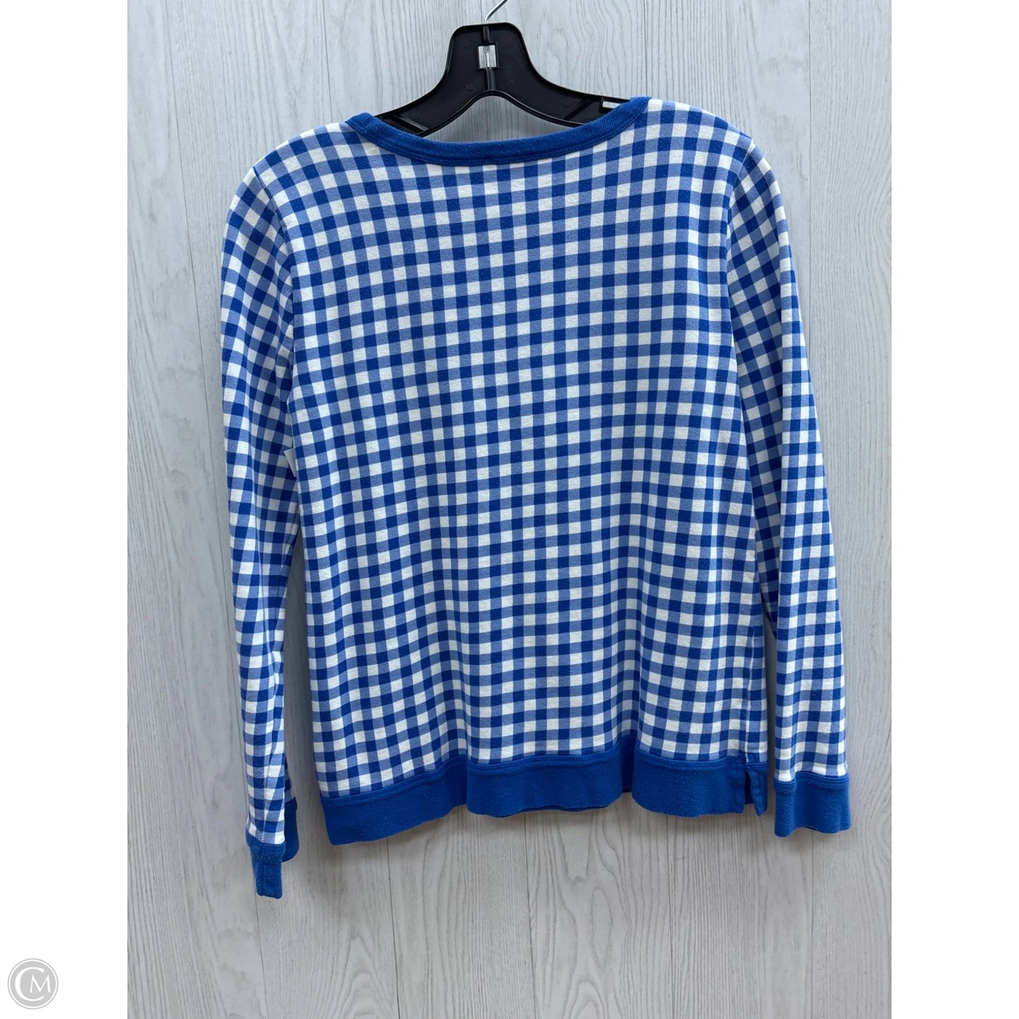 Top Long Sleeve Basic By Talbots In Blue & White, Size: Xs