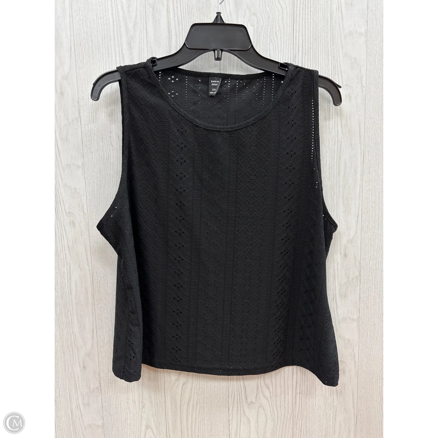 Top Sleeveless Basic By Shein In Black, Size: 2x