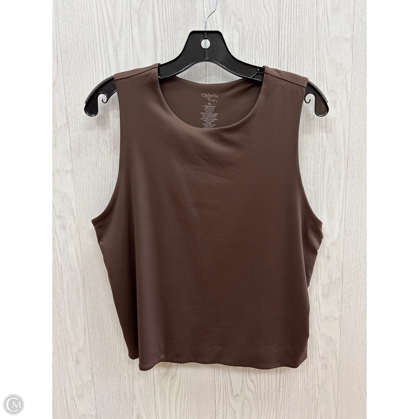 Top Sleeveless By Ophelia Roe In Brown, Size: Xl