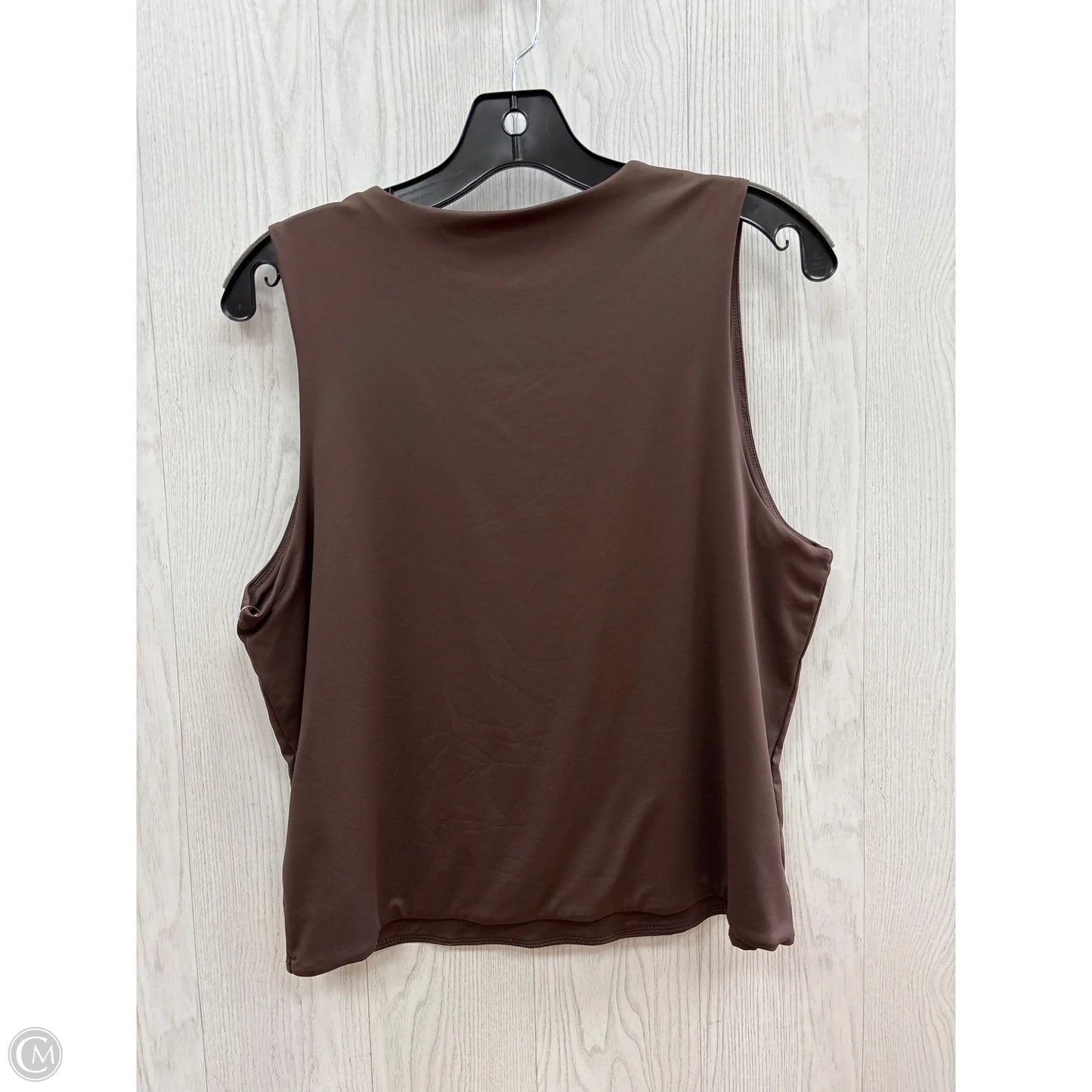 Top Sleeveless By Ophelia Roe In Brown, Size: Xl