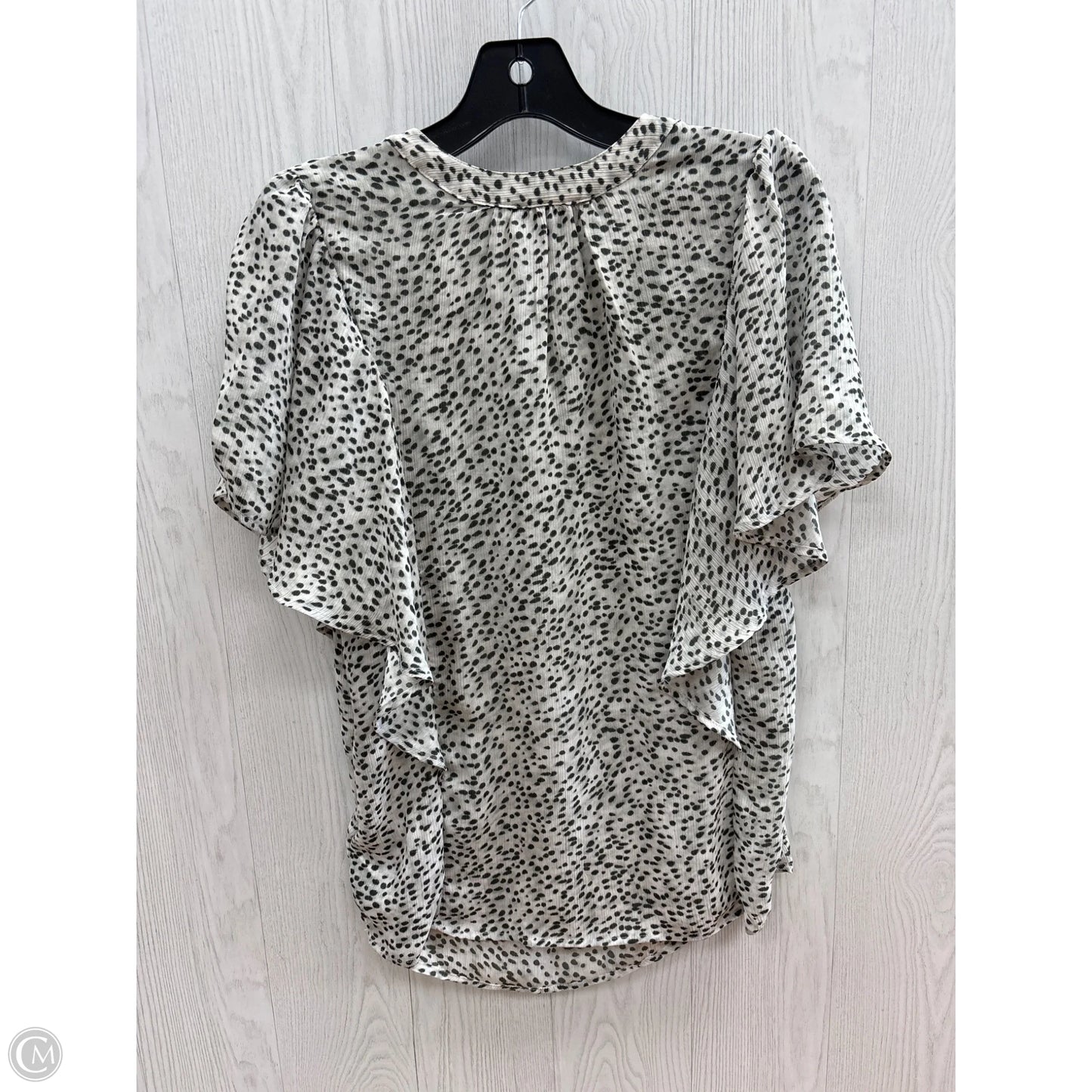 Top Short Sleeve Basic By Chaps In Animal Print, Size: S