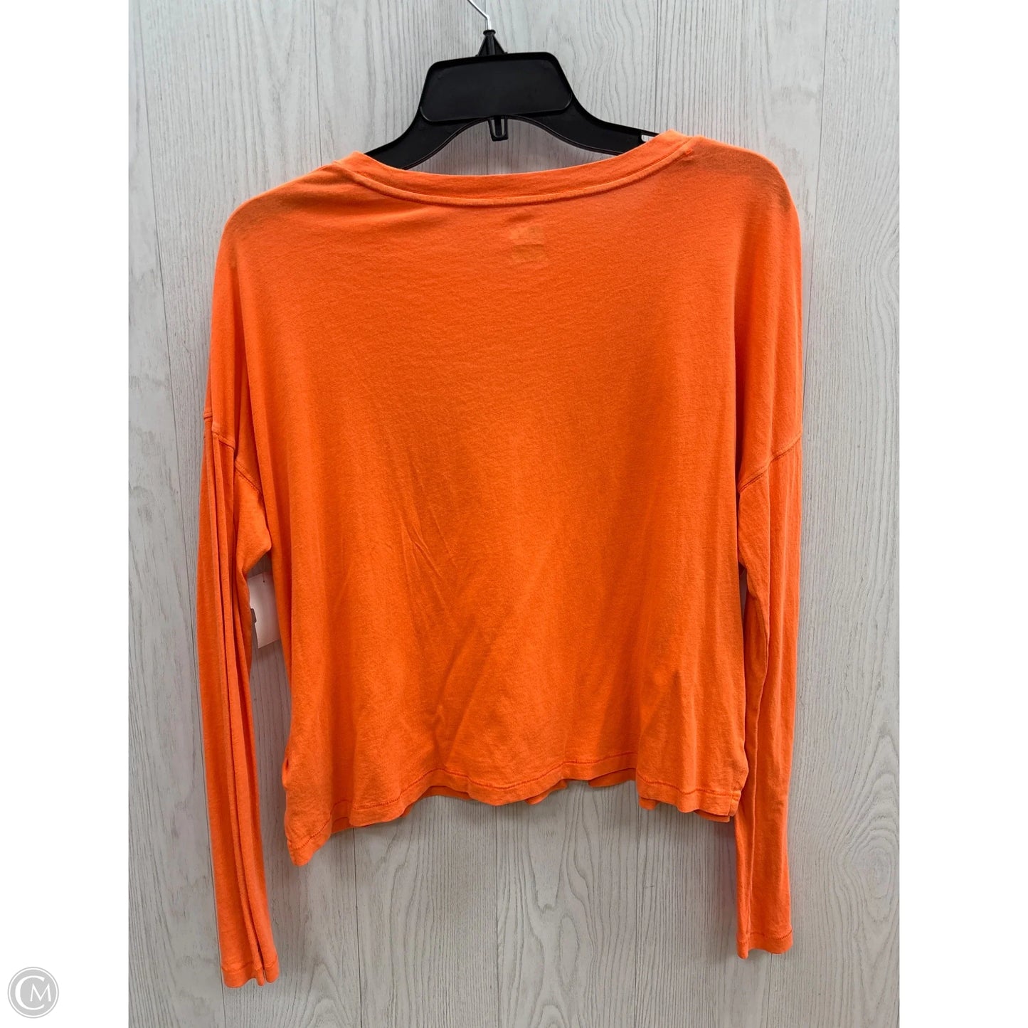 Top Long Sleeve Basic By Pink In Orange, Size: S