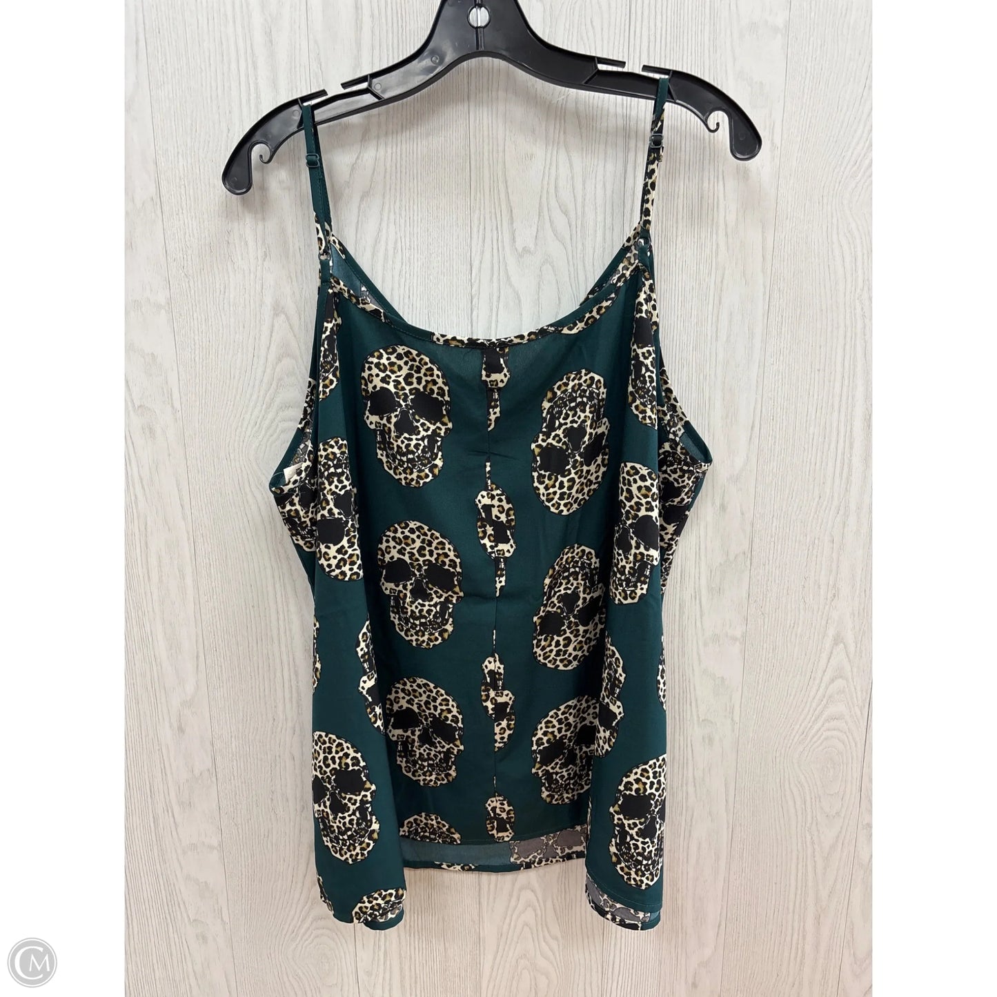 Top Sleeveless Basic By Clothes Mentor In Green, Size: 2x