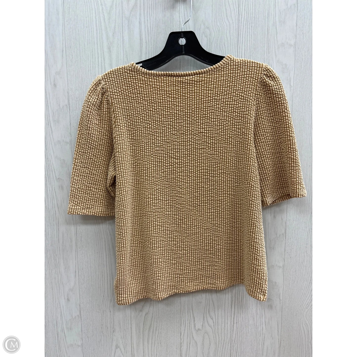 Top Short Sleeve By Ophelia Roe In Tan, Size: S