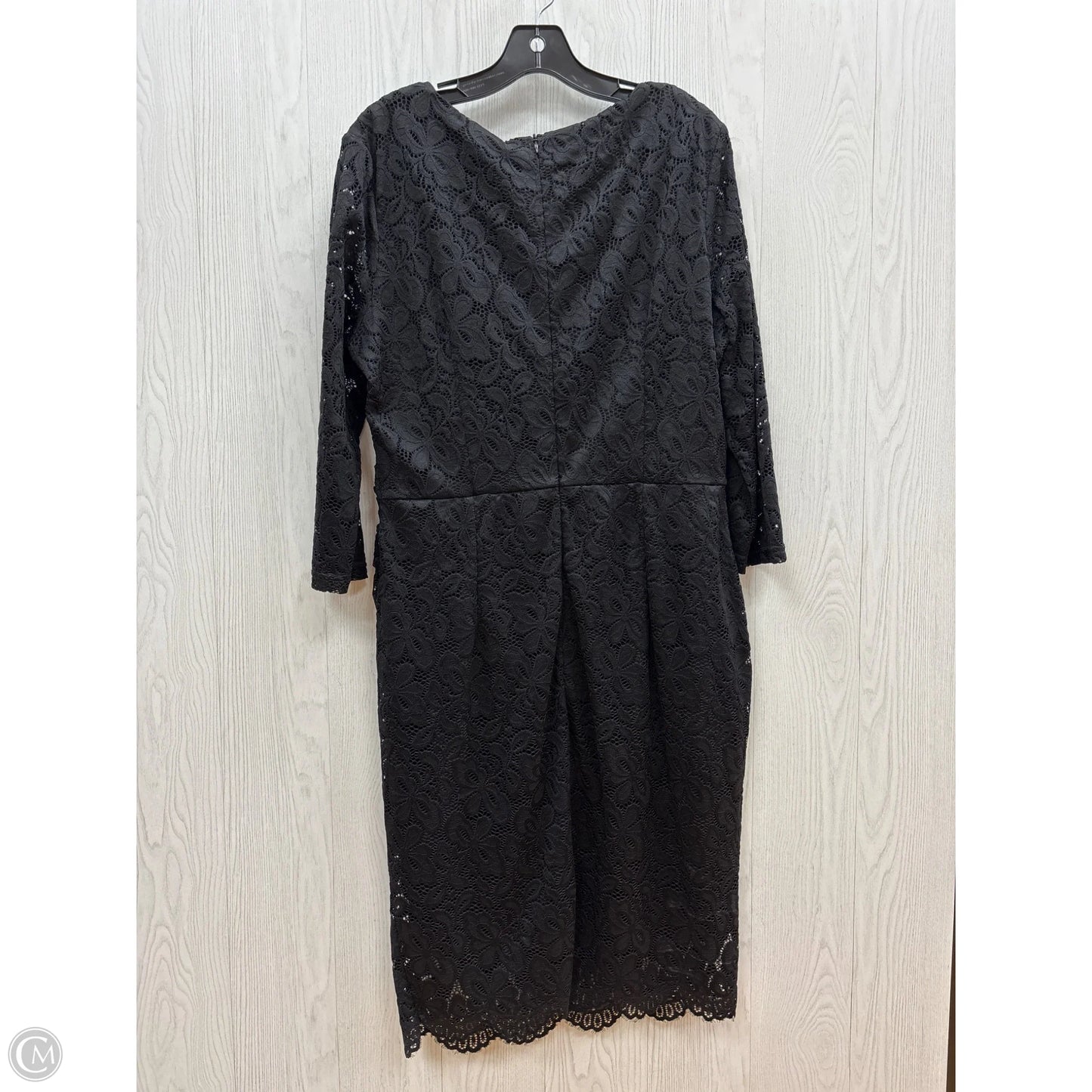 Dress Casual Midi By Clothes Mentor In Black, Size: 2x