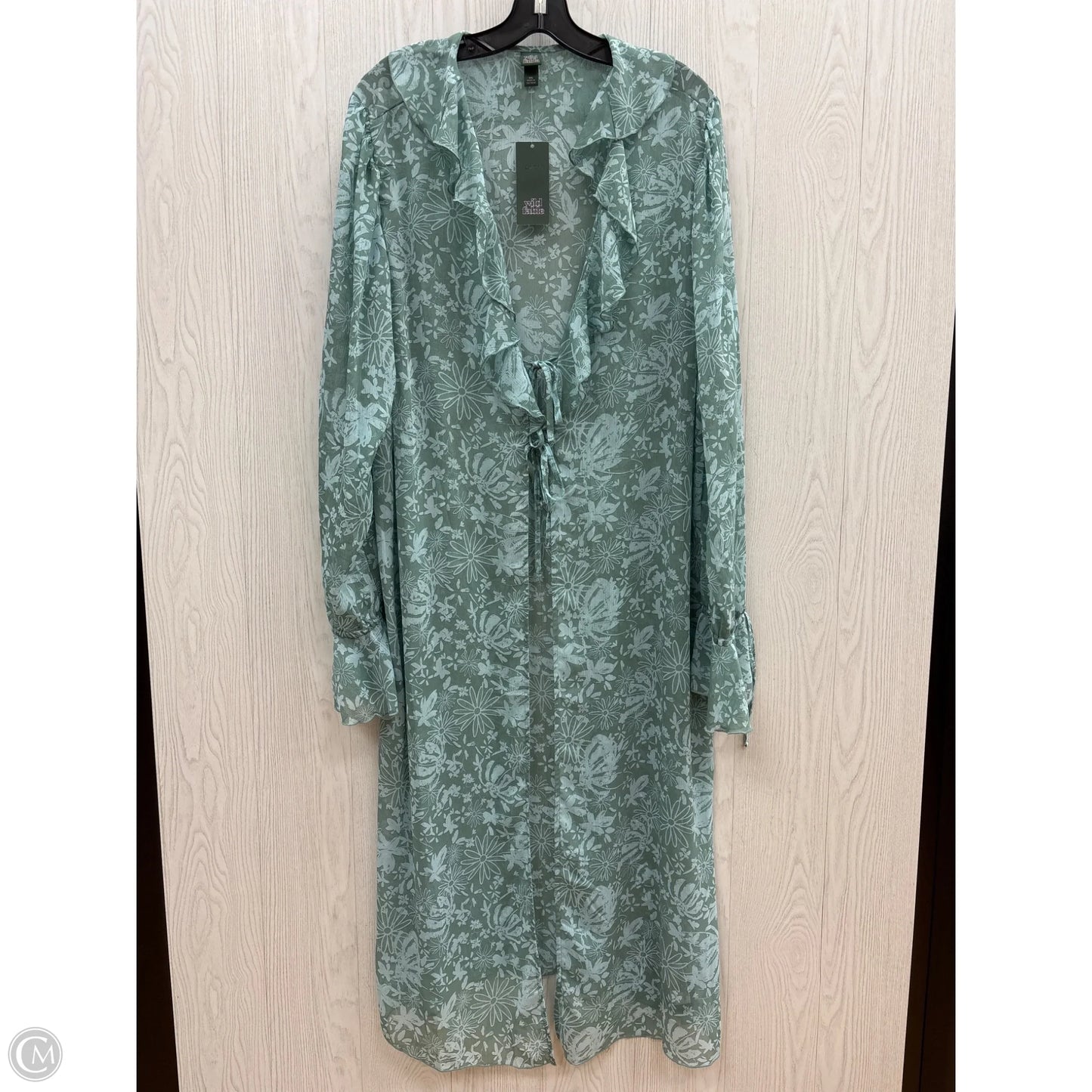 Kimono By Wild Fable In Blue & Green, Size: Xxl