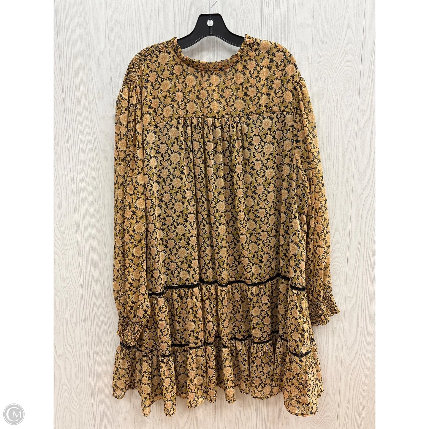 Dress Casual Midi By Rewind In Yellow, Size: 3x