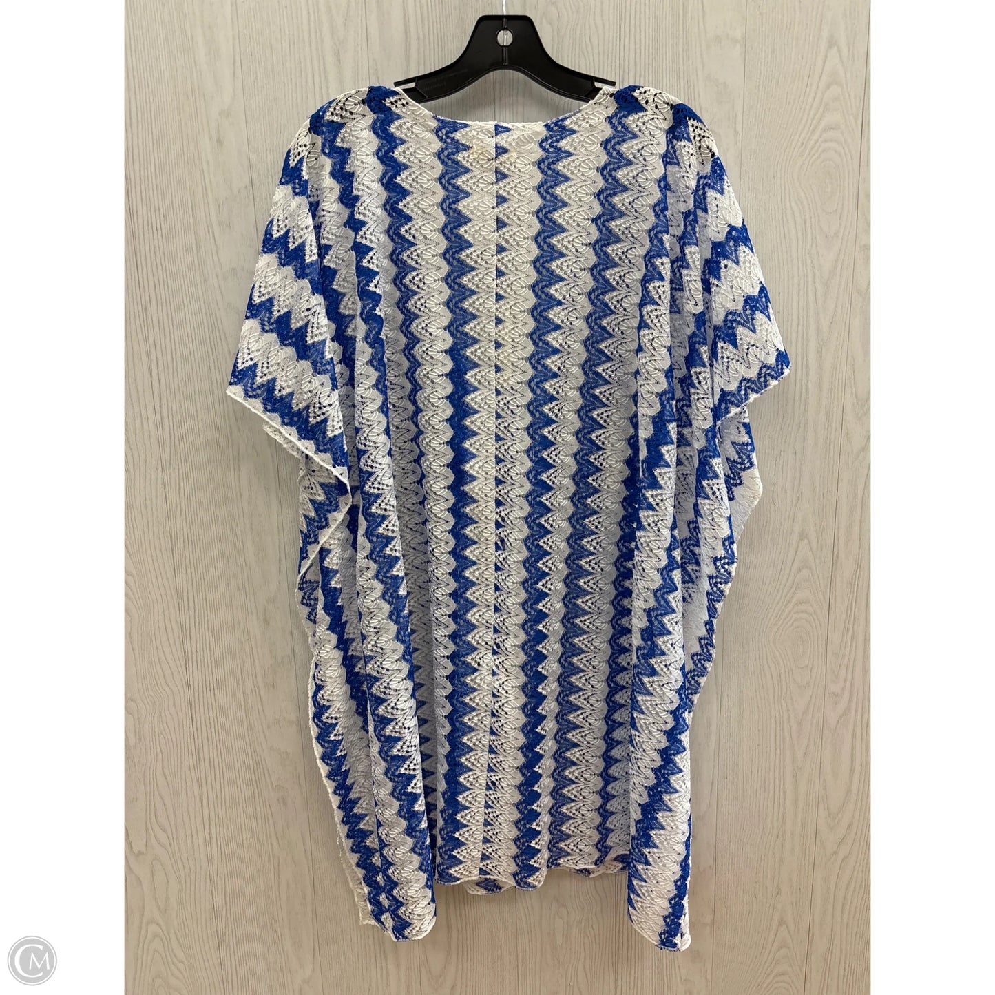 Swimwear Cover-up By Cotton Bleu In Blue & White, Size: S