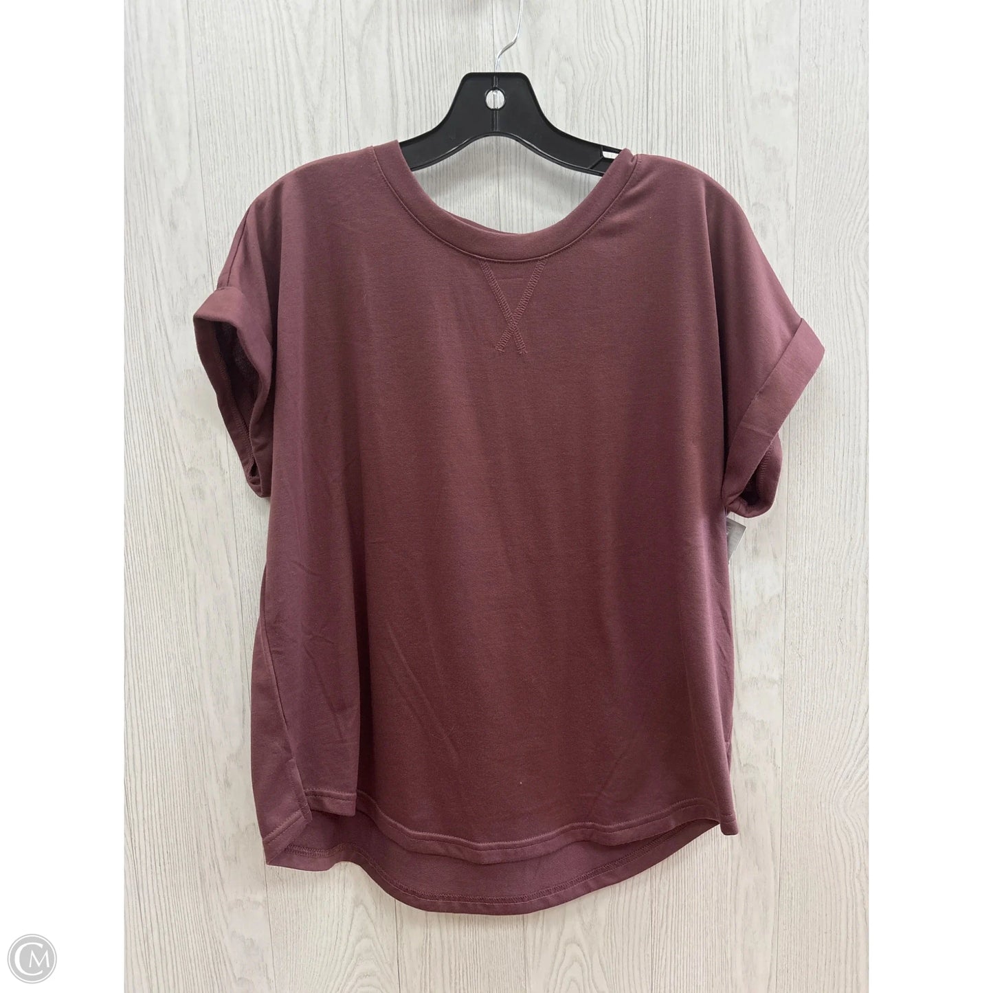 Top Short Sleeve Basic By Maurices In Mauve, Size: L
