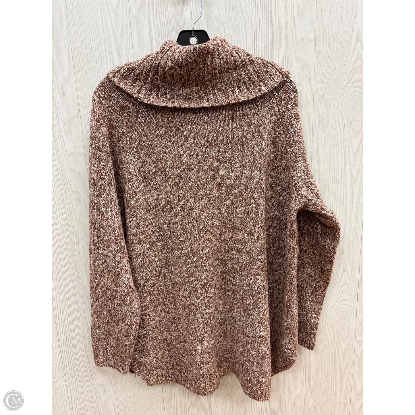 Sweater By Cj Banks In Brown & White, Size: 1x