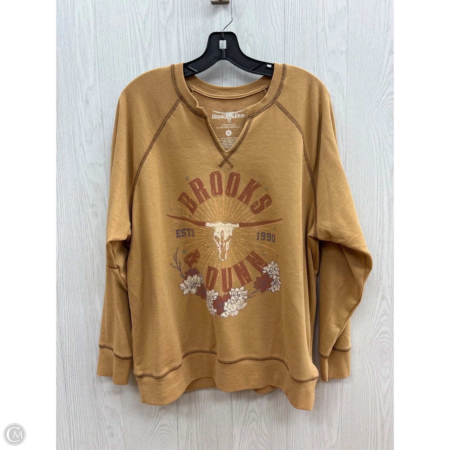 Sweatshirt Crewneck By Clothes Mentor In Yellow, Size: Xl