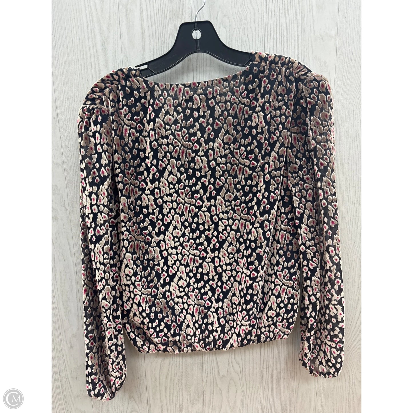 Top Long Sleeve By White House Black Market In Leopard Print, Size: Xxs