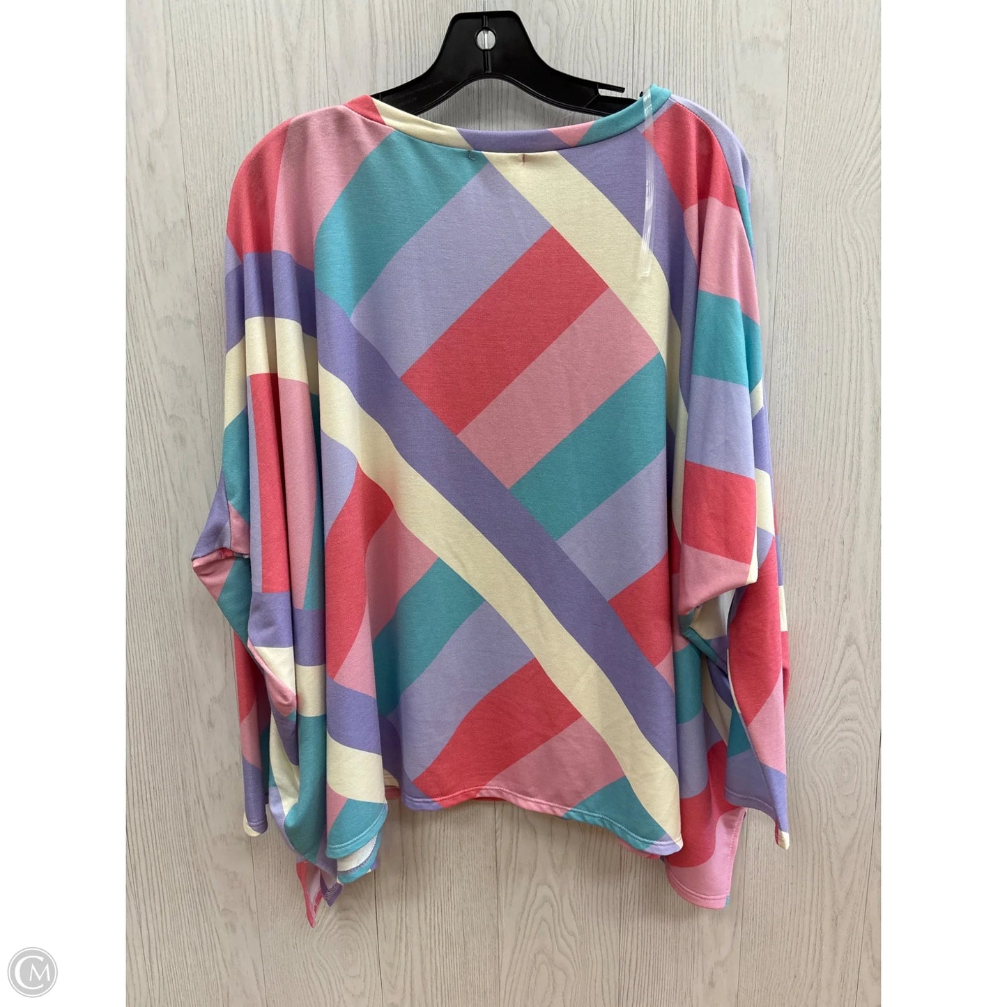 Top 3/4 Sleeve By Fantastic Fawn In Multi-colored, Size: L