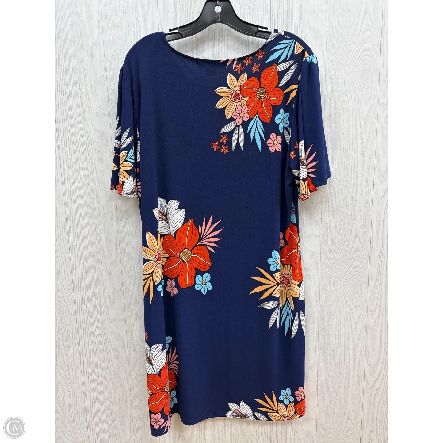 Dress Casual Short By Clothes Mentor In Floral Print, Size: Xl