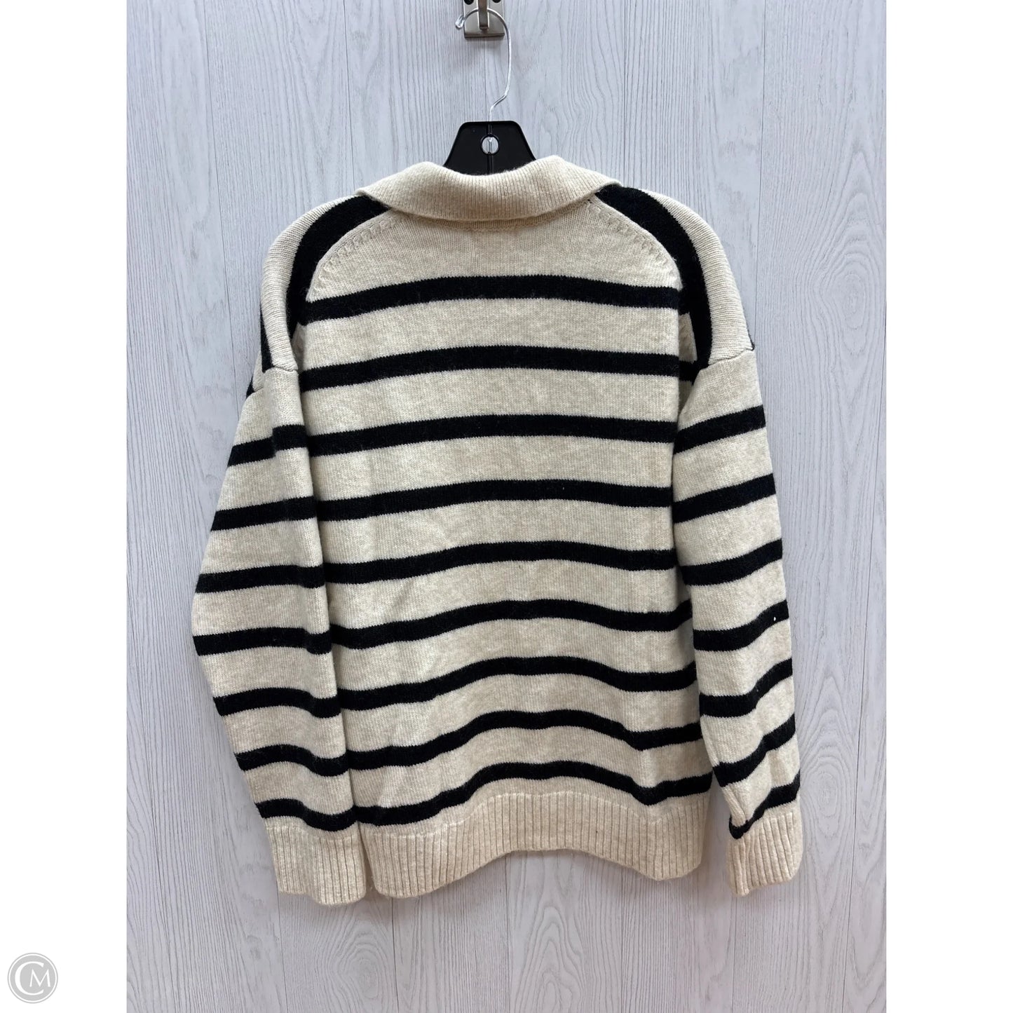 Sweater By H&m In Black & Tan, Size: S