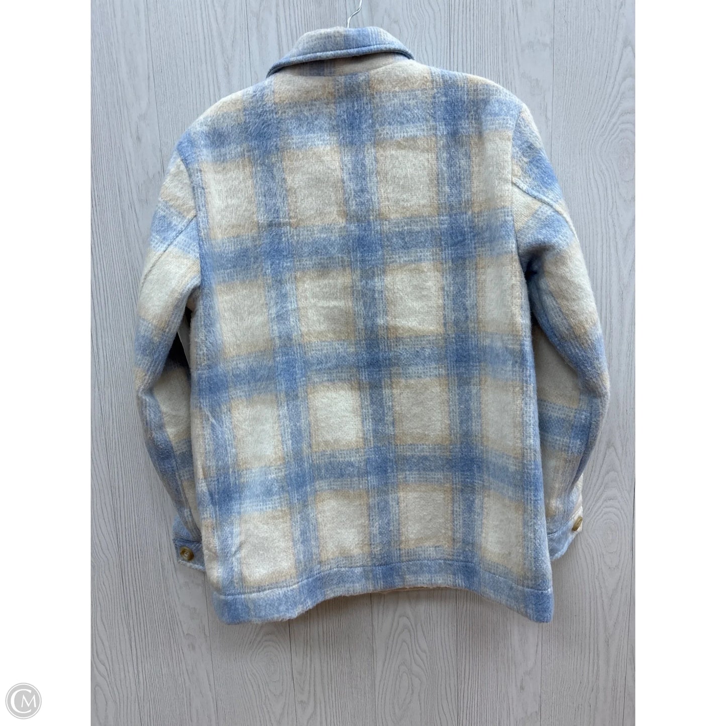 Jacket Shirt By Thread And Supply In Blue & Cream, Size: Xs