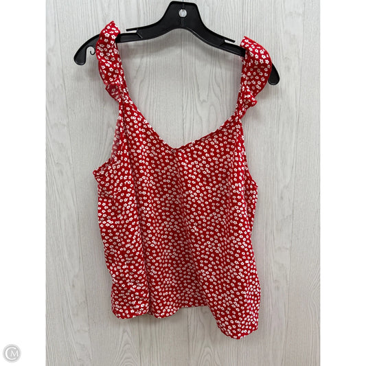 Top Sleeveless By Shein In Red, Size: 1x