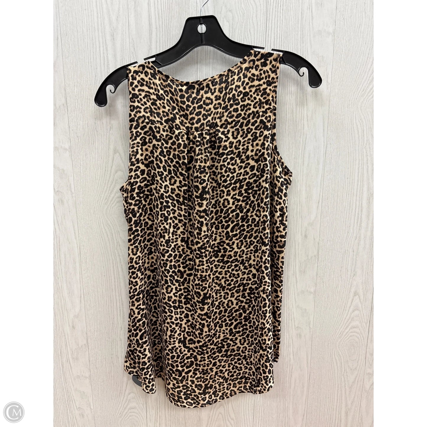 Top Sleeveless By Apt 9 In Animal Print, Size: S