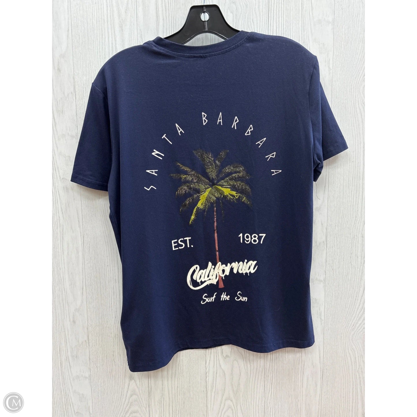 Top Short Sleeve By Clothes Mentor In Navy, Size: S