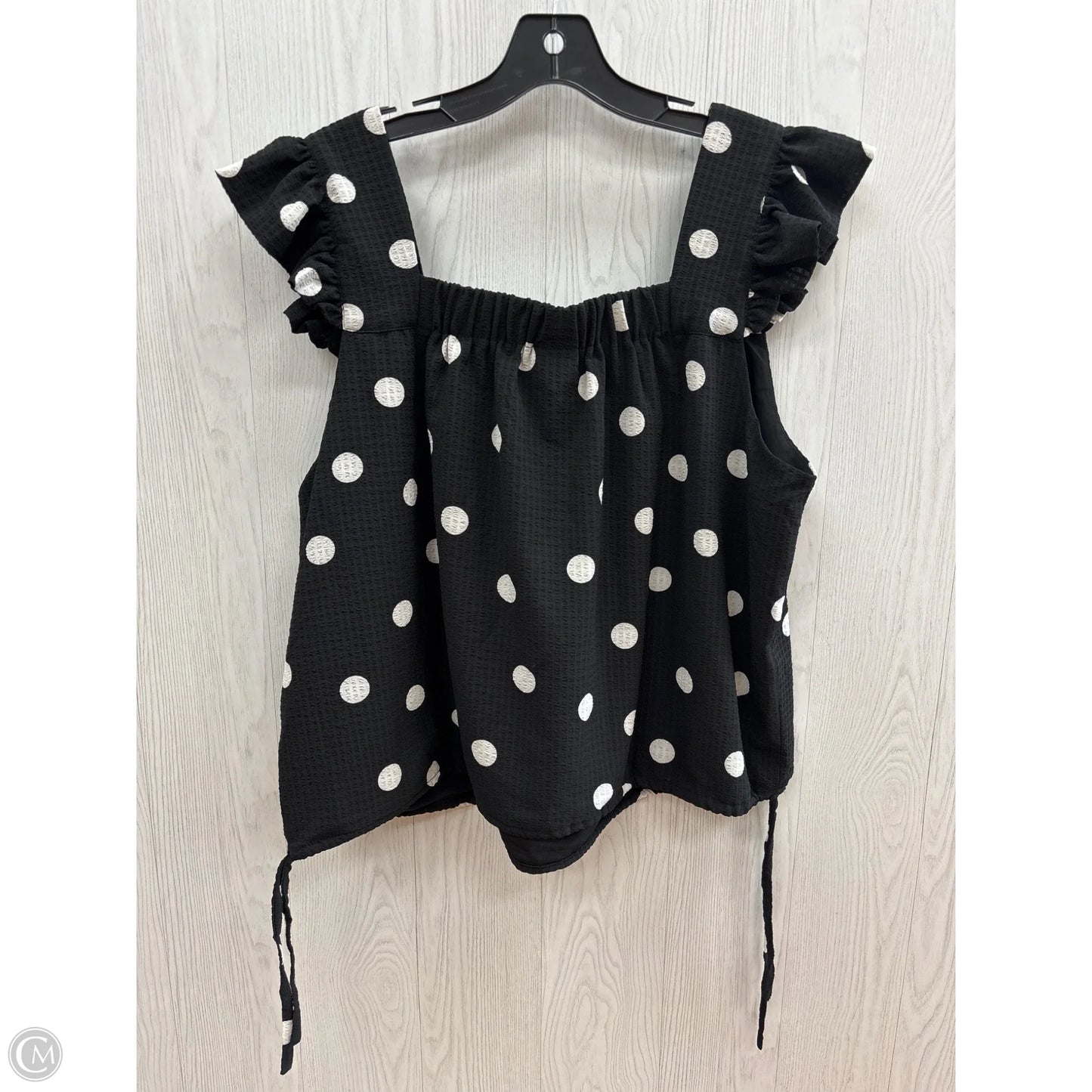 Top Sleeveless By Scoop In Polkadot Pattern, Size: Xxl