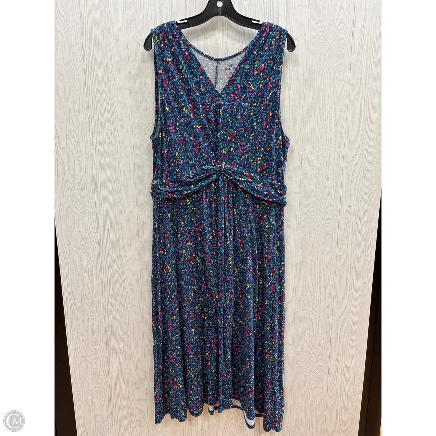 Dress Casual Midi By Croft And Barrow In Floral Print, Size: 2x
