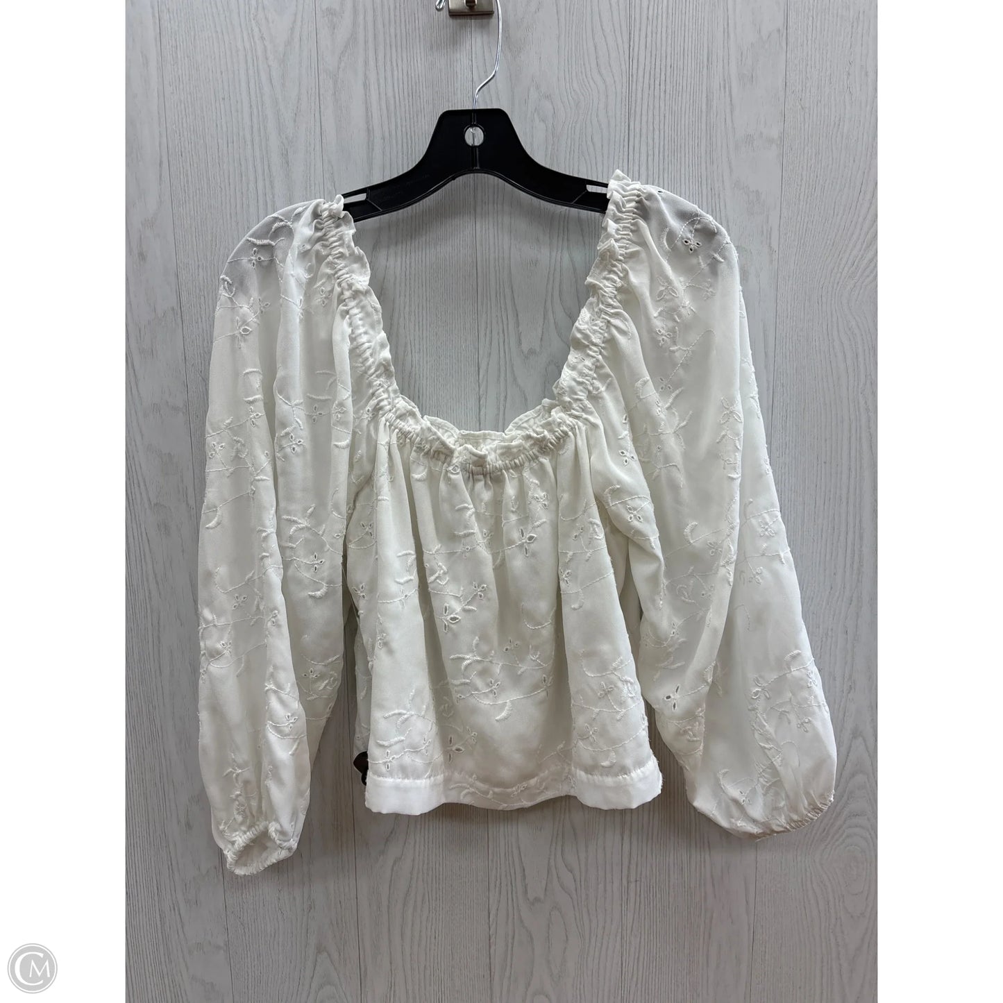 Top Long Sleeve By American Eagle In White, Size: S