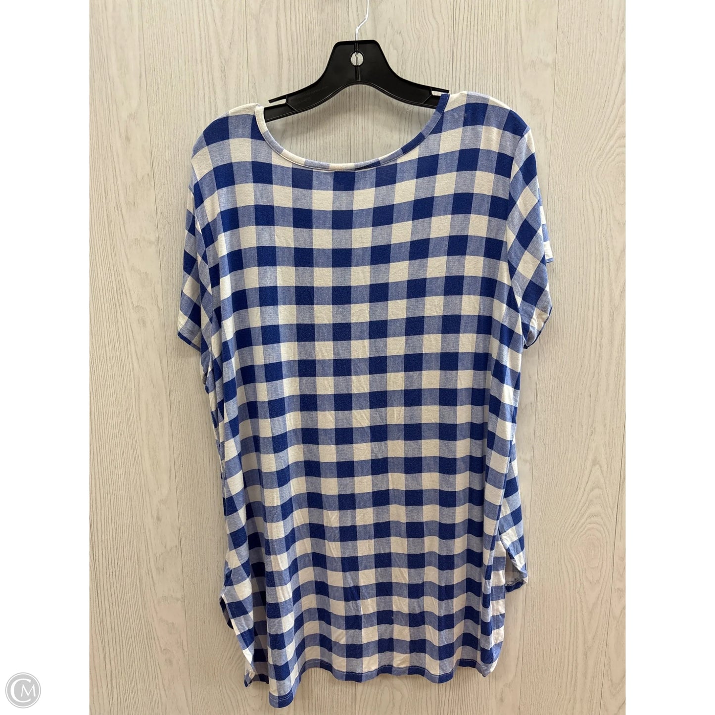Top Short Sleeve By Hannah In Blue, Size: 1x