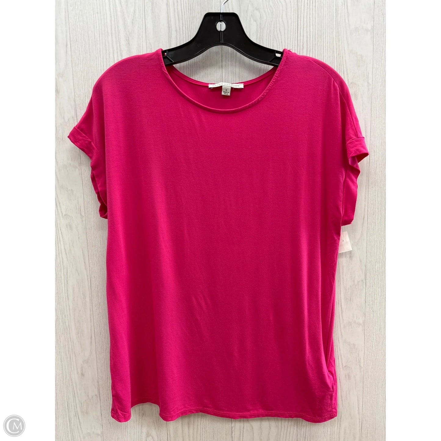 Top Short Sleeve By Green Envelope In Pink, Size: S