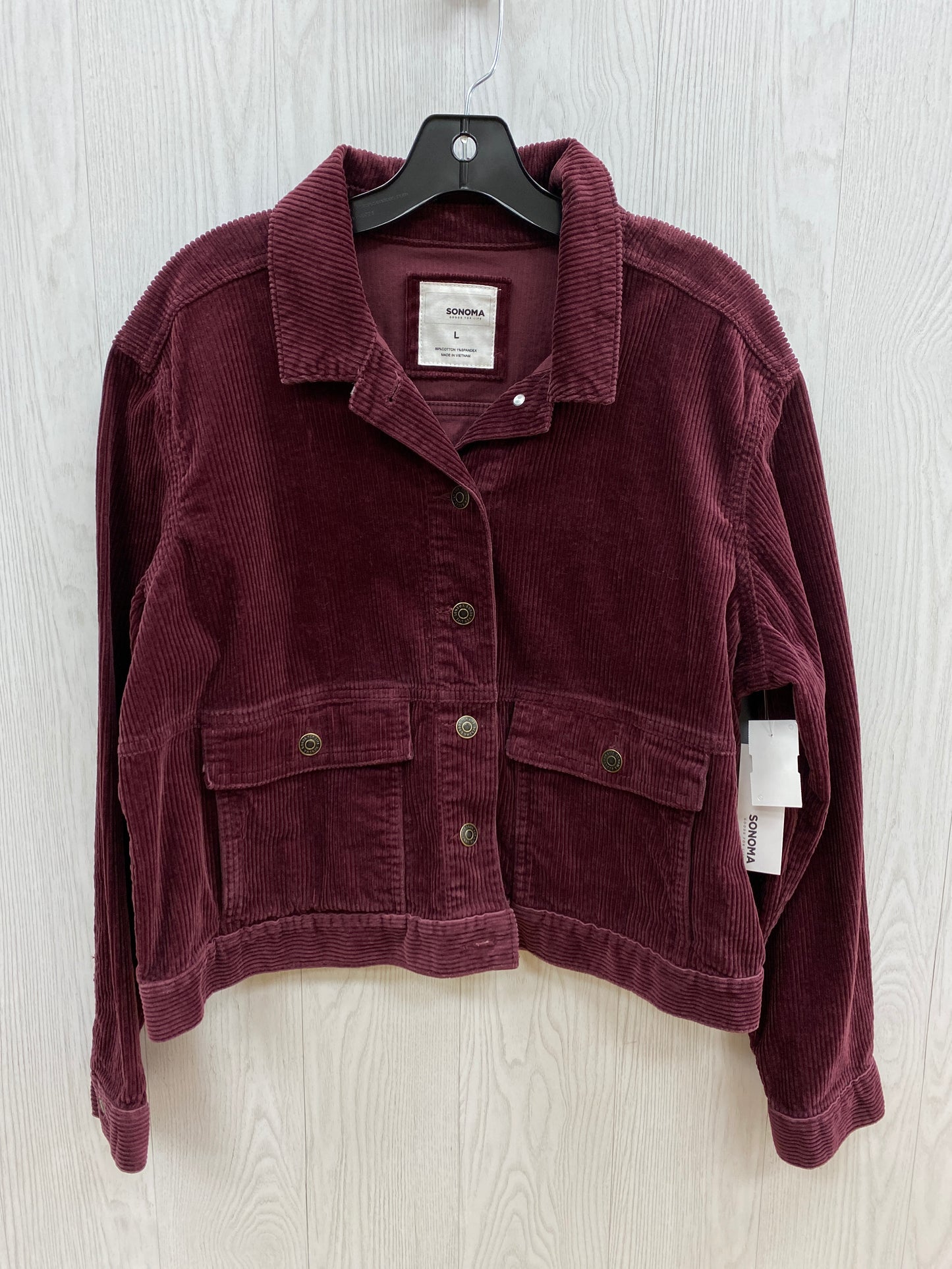 Jacket Denim By Sonoma Size: L