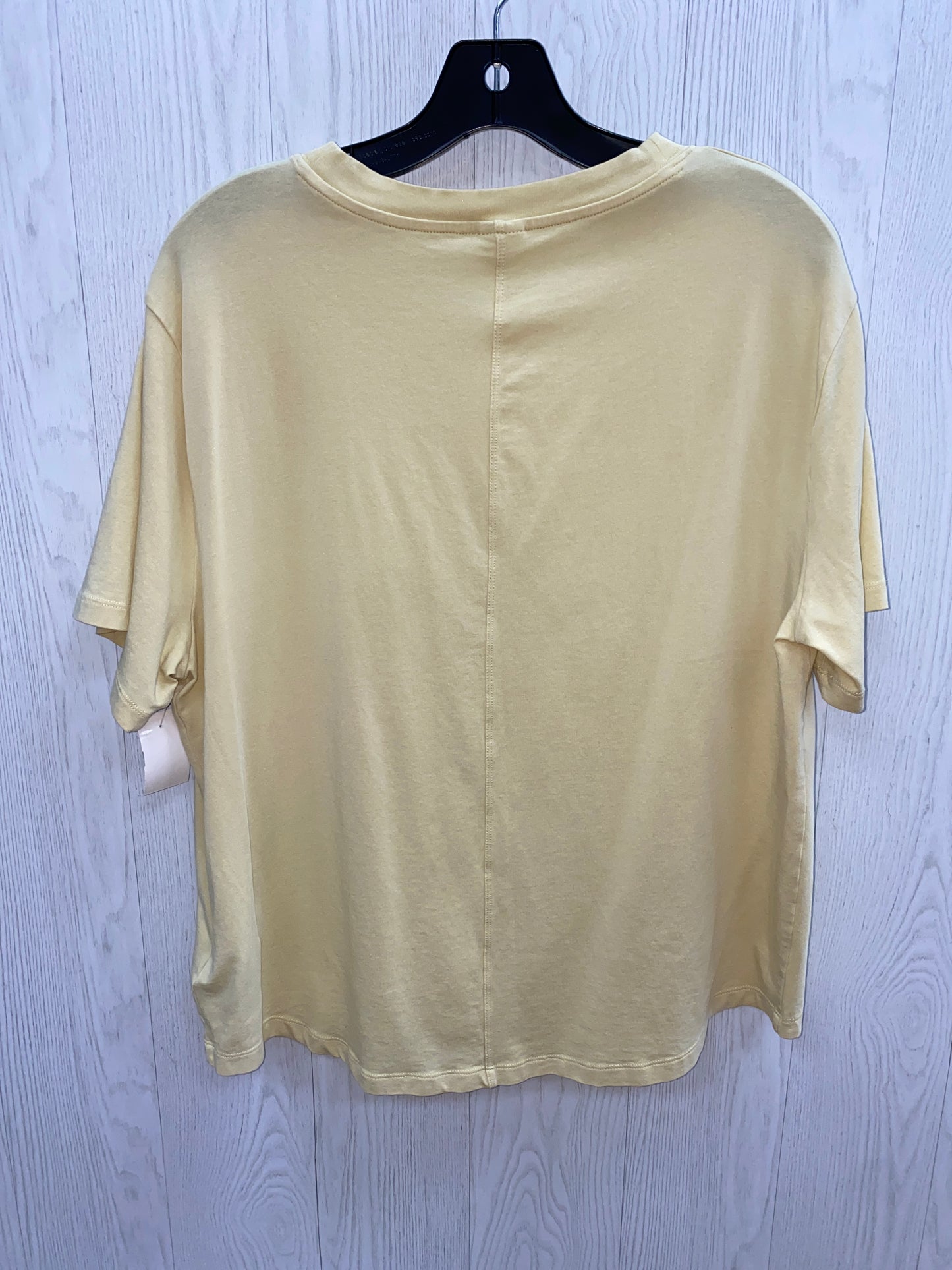 Athletic Top Short Sleeve By Calia In Yellow, Size: Xxl