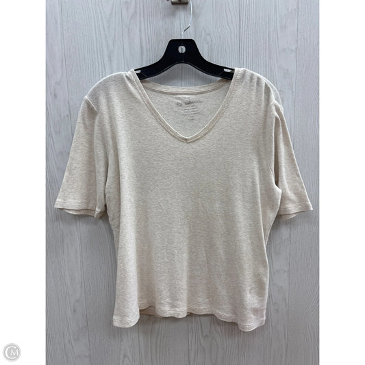 Top Short Sleeve By Chicos In Beige, Size: M