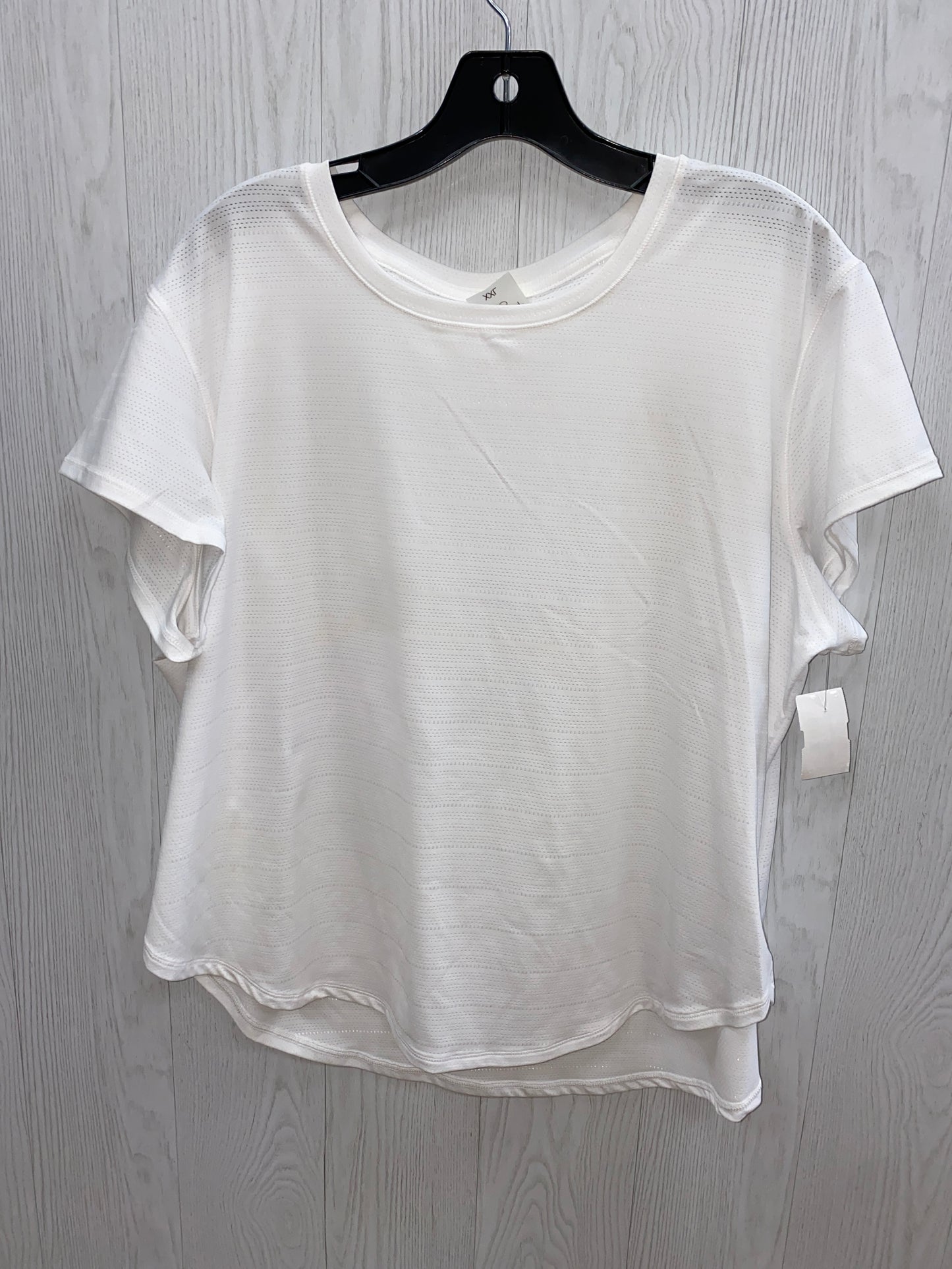 Athletic Top Short Sleeve By Calia In White, Size: Xxl