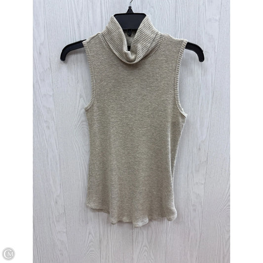 Top Sleeveless By Fifteen Twenty In Beige, Size: S