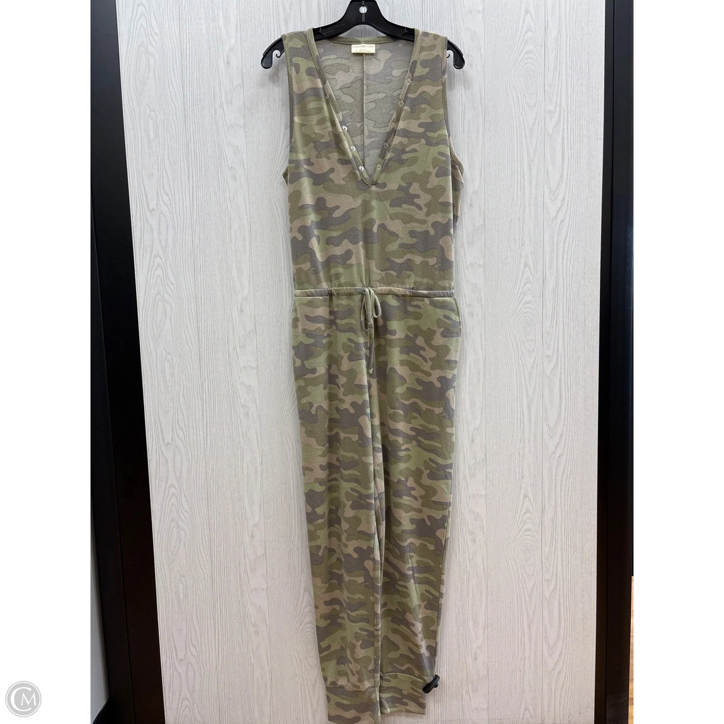 Jumpsuit By Bobbie Brooks In Camouflage Print, Size: L