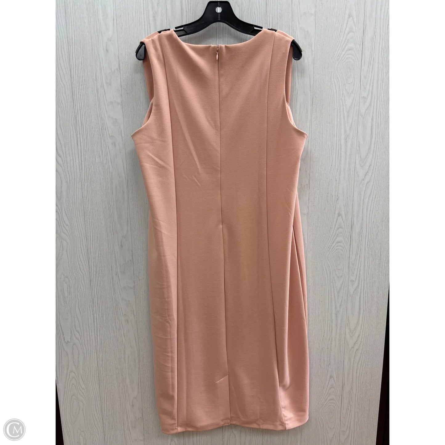 Dress Casual Midi By Nina Leonard In Peach, Size: 1x