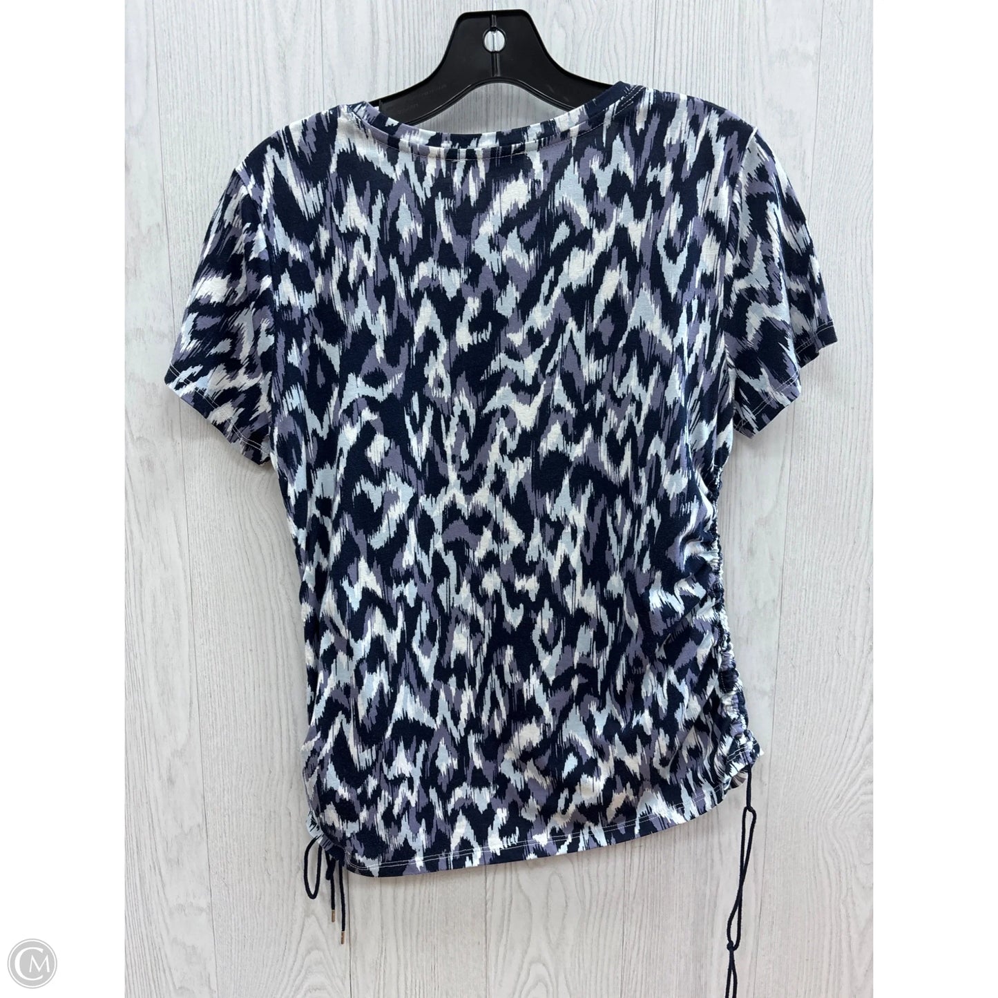 Top Short Sleeve By Calvin Klein In Blue & Purple, Size: S