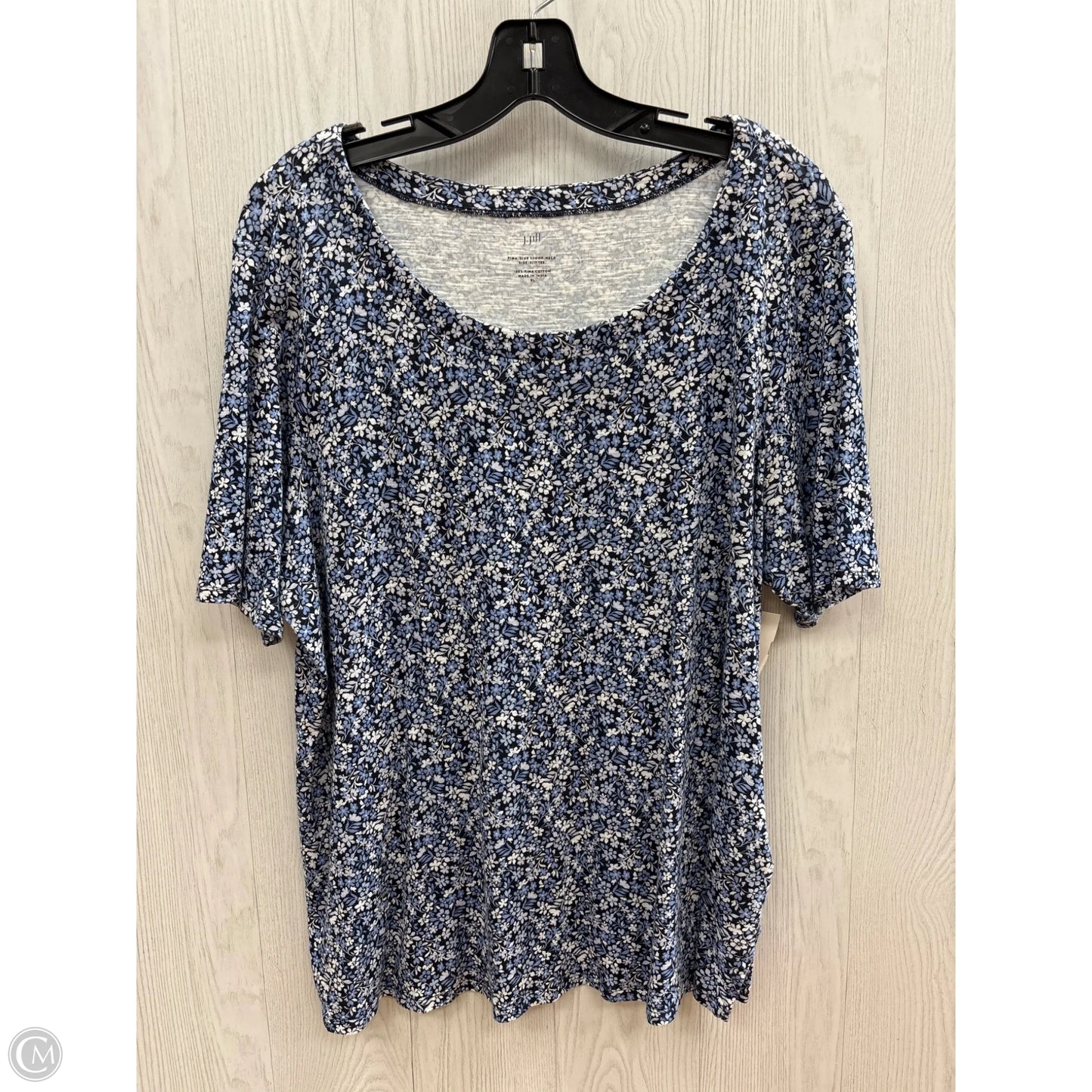 Top Short Sleeve By J. Jill In Floral Print, Size: Xl
