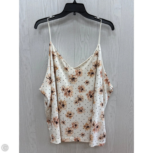 Top Sleeveless By Maurices In Floral Print, Size: 4x