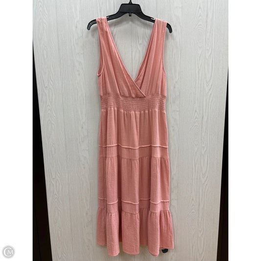 Dress Casual Maxi By Versona In Pink, Size: L