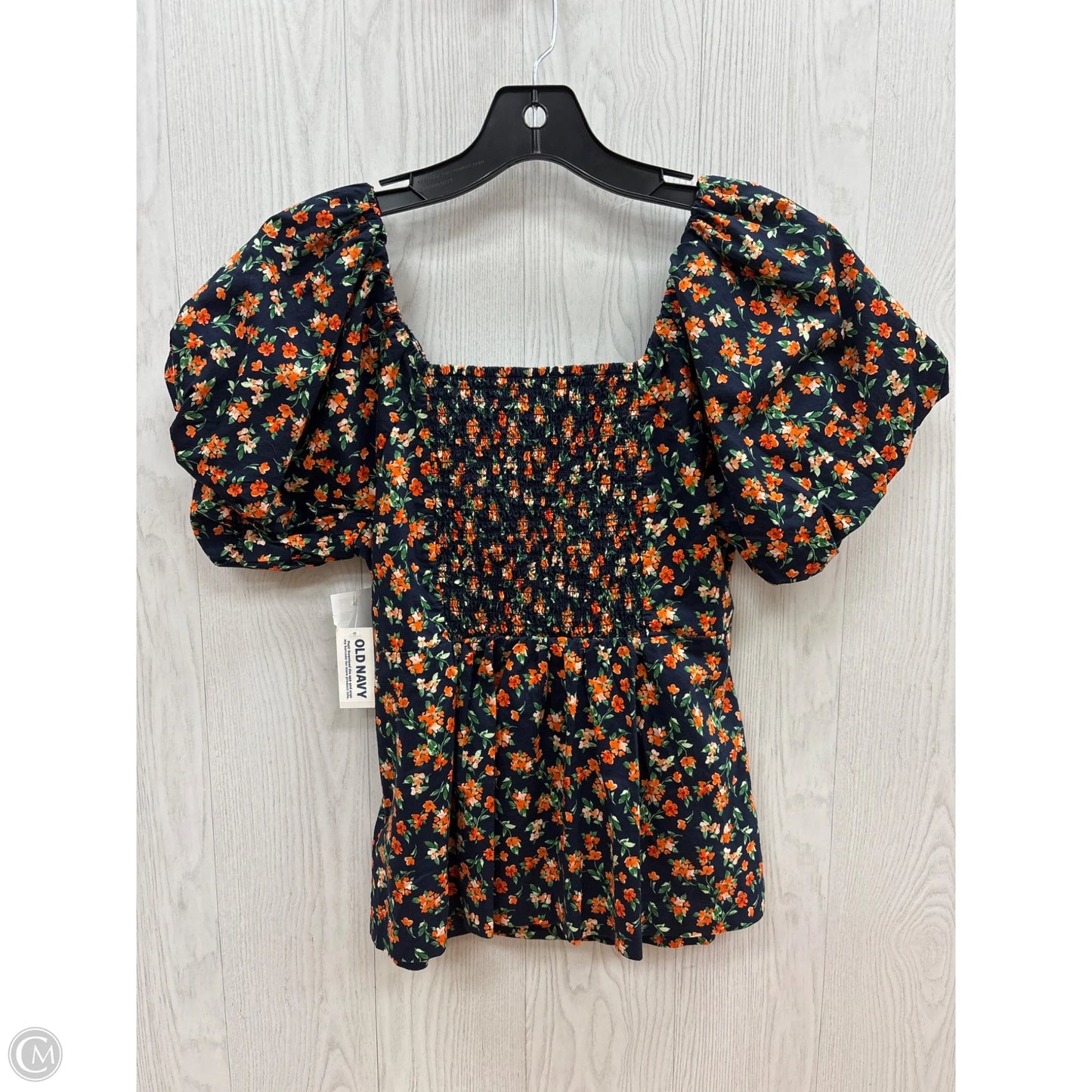 Top Short Sleeve By Old Navy In Floral Print, Size: M