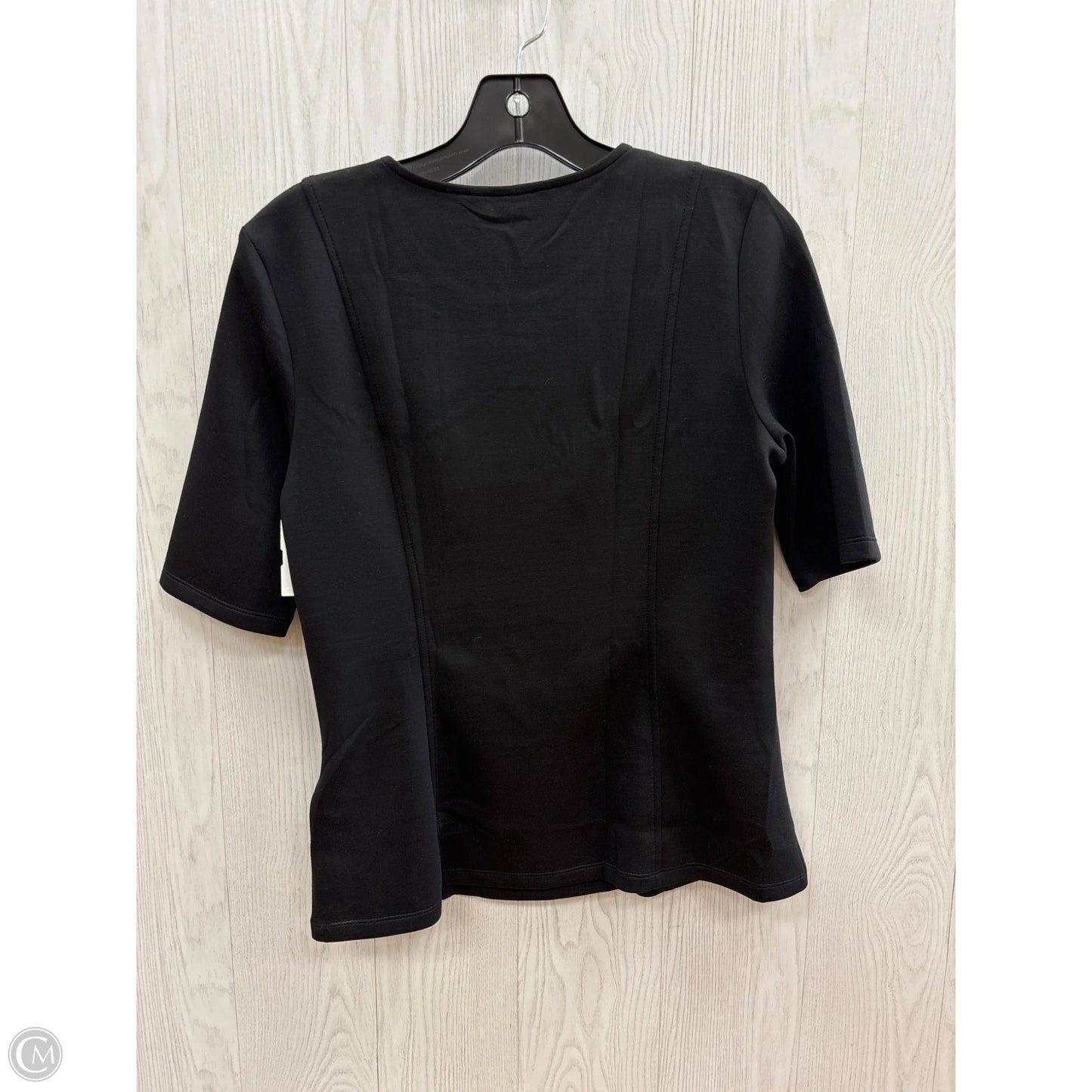 Top Short Sleeve By Banana Republic In Black, Size: S