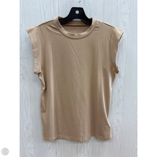 Top Sleeveless By Shein In Tan, Size: S