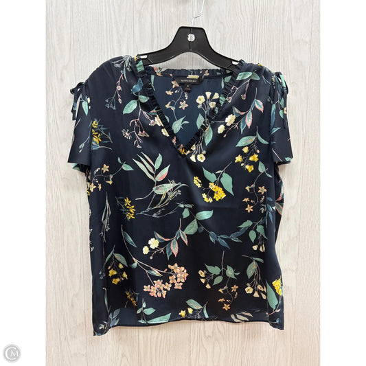 Top Short Sleeve By Banana Republic In Navy, Size: M