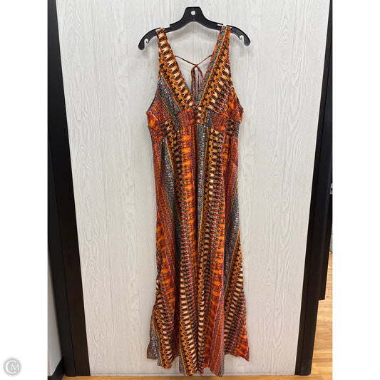 Dress Casual Maxi By Shein In Orange & Purple, Size: Xl