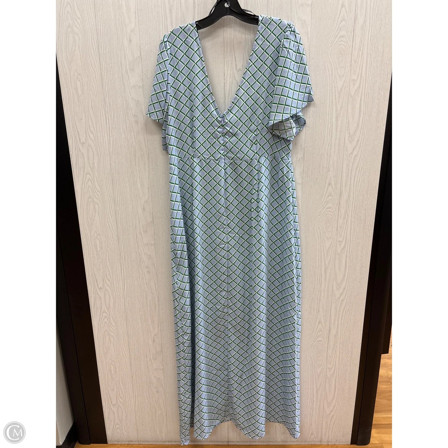 Dress Casual Maxi By Forever 21 In Blue & Green, Size: 2x