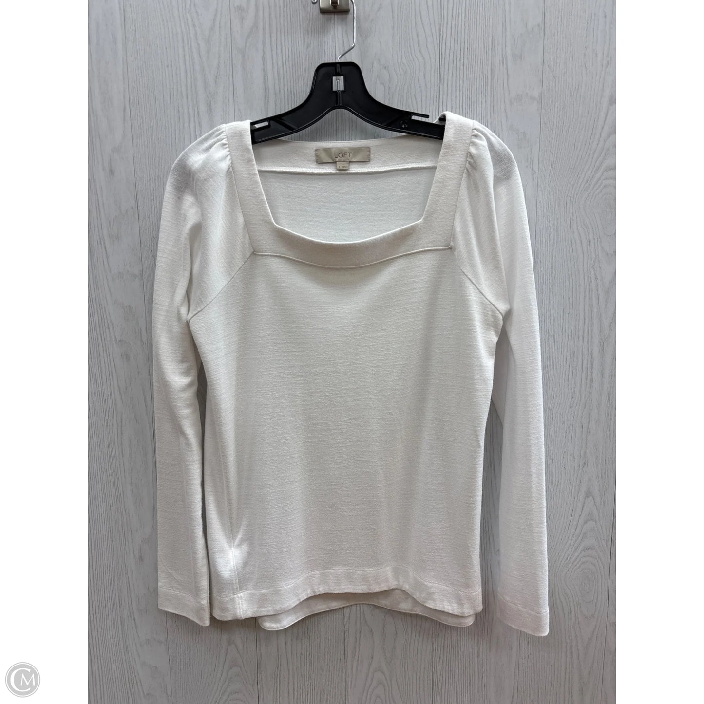 Top Long Sleeve Basic By Loft In White, Size: S